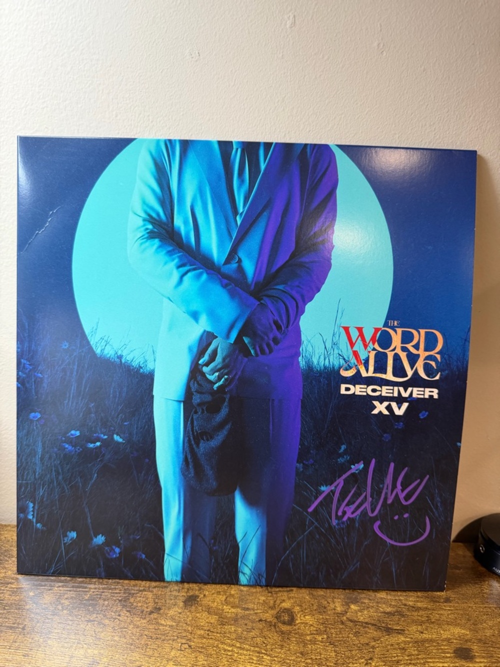 The Word Alive "Deceiver XV" vinyl album SIGNED Anubis Splatter